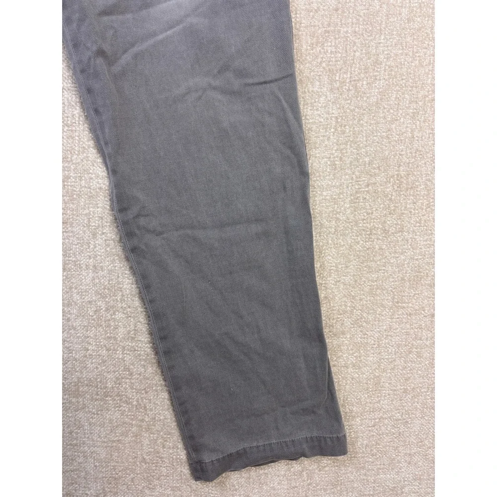 Hiltl Doyle Mens Grey Flat Front Chino Trousers Pants 34x30 Made in Romania